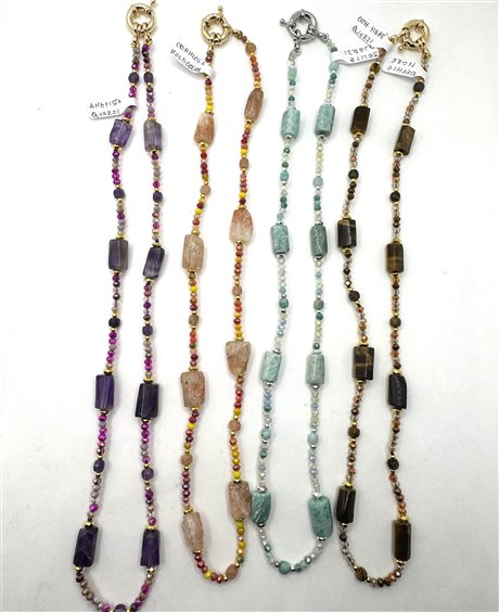 Collana Domar Donna Collana pietre naturali in Acciaio COAC-14-280 - COAC-14-280